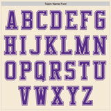 Custom Cream Purple Authentic Baseball Jersey