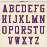 Custom Cream Purple-Old Gold Authentic Baseball Jersey