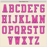 Custom Cream Pink-Purple Authentic Baseball Jersey
