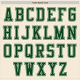Custom Cream Green Authentic Baseball Jersey