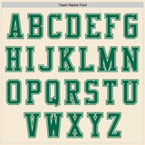 Custom Cream Kelly Green Authentic Baseball Jersey