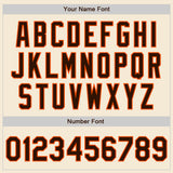 Custom Cream Brown-Orange Authentic Baseball Jersey