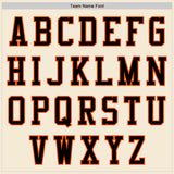 Custom Cream Black-Orange Authentic Baseball Jersey
