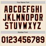 Custom Cream Black-Orange Authentic Baseball Jersey