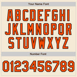 Custom Cream Orange=Black Authentic Baseball Jersey