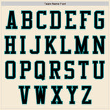 Custom Cream Black-Teal Authentic Baseball Jersey
