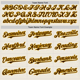 Custom Cream Brown-Gold Authentic Baseball Jersey