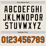 Custom Cream Texas Orange-Black Authentic Baseball Jersey