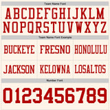Custom Cream Red Mesh Authentic Football Jersey