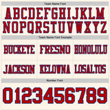 Custom Cream Red-Royal Mesh Authentic Football Jersey
