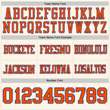Custom Cream Orange-Royal Mesh Authentic Football Jersey
