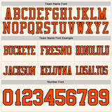 Custom Cream Orange-Black Mesh Authentic Football Jersey