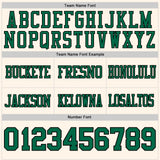 Custom Cream Kelly Green-Black Mesh Authentic Football Jersey