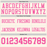 Custom Cream Pink Mesh Authentic Football Jersey