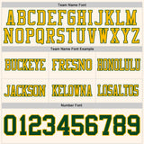Custom Cream Green-Gold Mesh Authentic Football Jersey