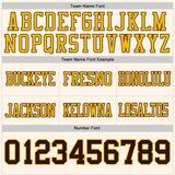 Custom Cream Brown-Gold Mesh Authentic Football Jersey