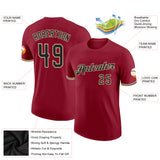 Custom Crimson Black-City Cream Performance T-Shirt