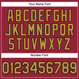 Custom Crimson Old Gold-Black Performance T-Shirt