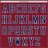 Custom Crimson Navy-White Authentic Baseball Jersey