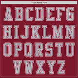 Custom Crimson Gray-White Authentic Baseball Jersey