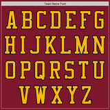 Custom Crimson Black-Gold Authentic Baseball Jersey