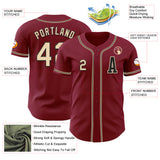 Custom Crimson City Cream-Black Authentic Baseball Jersey