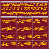 Custom Crimson Gold Authentic Baseball Jersey