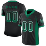 Custom Black Kelly Green-White Drift Fashion Football Jersey