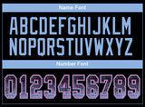 Custom Black Light Blue-Pink Drift Fashion Football Jersey