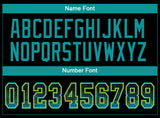 Custom Black Teal-Yellow Drift Fashion Football Jersey