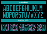 Custom Black Teal-Pink Drift Fashion Football Jersey