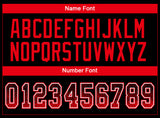 Custom Black Fire Red-White Drift Fashion Football Jersey
