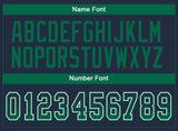 Custom Navy Kelly Green-White Drift Fashion Football Jersey