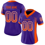 Custom Purple Orange-White Drift Fashion Football Jersey