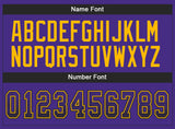 Custom Purple Black-Gold Drift Fashion Football Jersey
