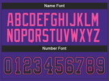 Custom Purple Black-Pink Drift Fashion Football Jersey