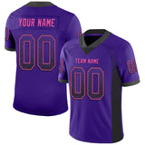 Custom Purple Black-Pink Drift Fashion Football Jersey