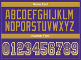 Custom Purple Old Gold-White Drift Fashion Football Jersey