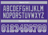 Custom Purple Gray-White Drift Fashion Football Jersey