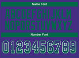 Custom Purple Kelly Green-White Drift Fashion Football Jersey
