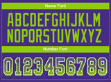 Custom Purple Neon Green-White Drift Fashion Football Jersey