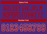 Custom Purple Red-White Drift Fashion Football Jersey