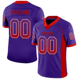 Custom Purple Red-White Drift Fashion Football Jersey