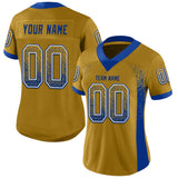 Custom Old Gold Royal-White Drift Fashion Football Jersey