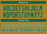 Custom Old Gold Kelly Green-White Drift Fashion Football Jersey