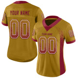 Custom Old Gold Crimson-White Drift Fashion Football Jersey
