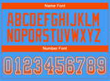 Custom Powder Blue Orange-White Drift Fashion Football Jersey