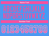 Custom Powder Blue Pink-White Drift Fashion Football Jersey