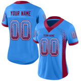 Custom Powder Blue Maroon-White Drift Fashion Football Jersey