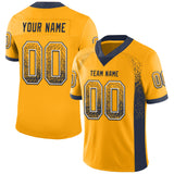 Custom Gold Navy-White Drift Fashion Football Jersey